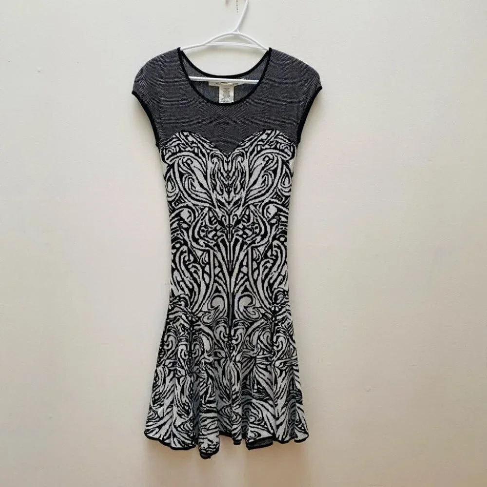 Max Studio - Y2K Dropped Waist Knit Sweater Dress